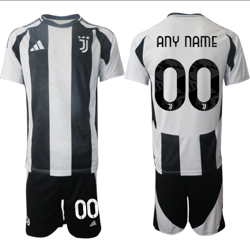 Men 2024-2025 Club Juventus home Black Customized Soccer Jersey